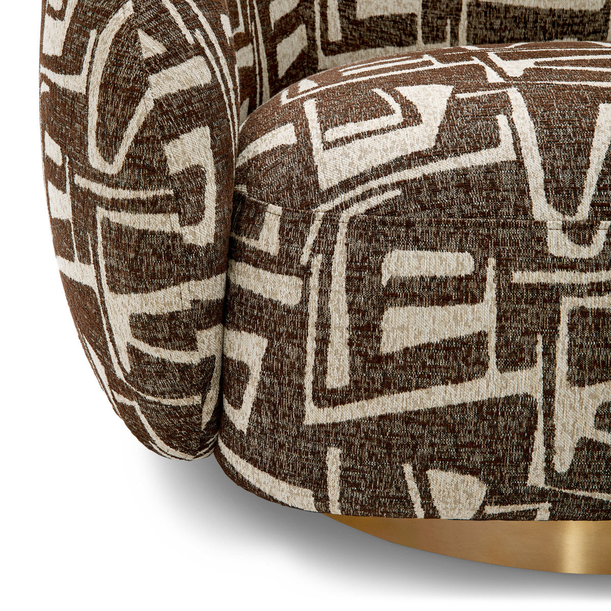 Eichholtz Swivel Chair Brice fabrics crafted from natural and synthetic fibres without sacrificing comfort and style. Options assembled in