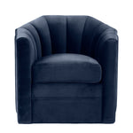 Eichholtz Swivel Chair Delancey symmetry and Savona midnight blue velvet upholstery, this luxury swivel chair is a must-have for