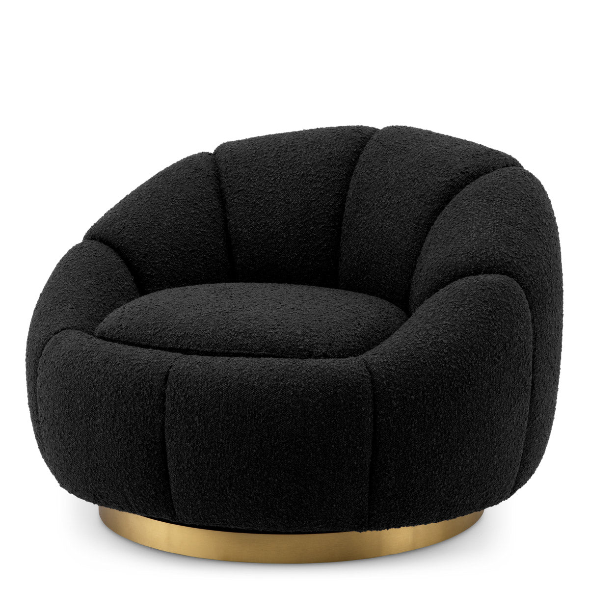 Eichholtz Swivel Chair Inger With its relaxing curves and soft-touch bouclé upholstery, Swivel Chair Inger will bring opulence to