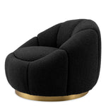 Eichholtz Swivel Chair Inger a highly decorative addition to your lounge or bedroom. It is mounted on a brushed