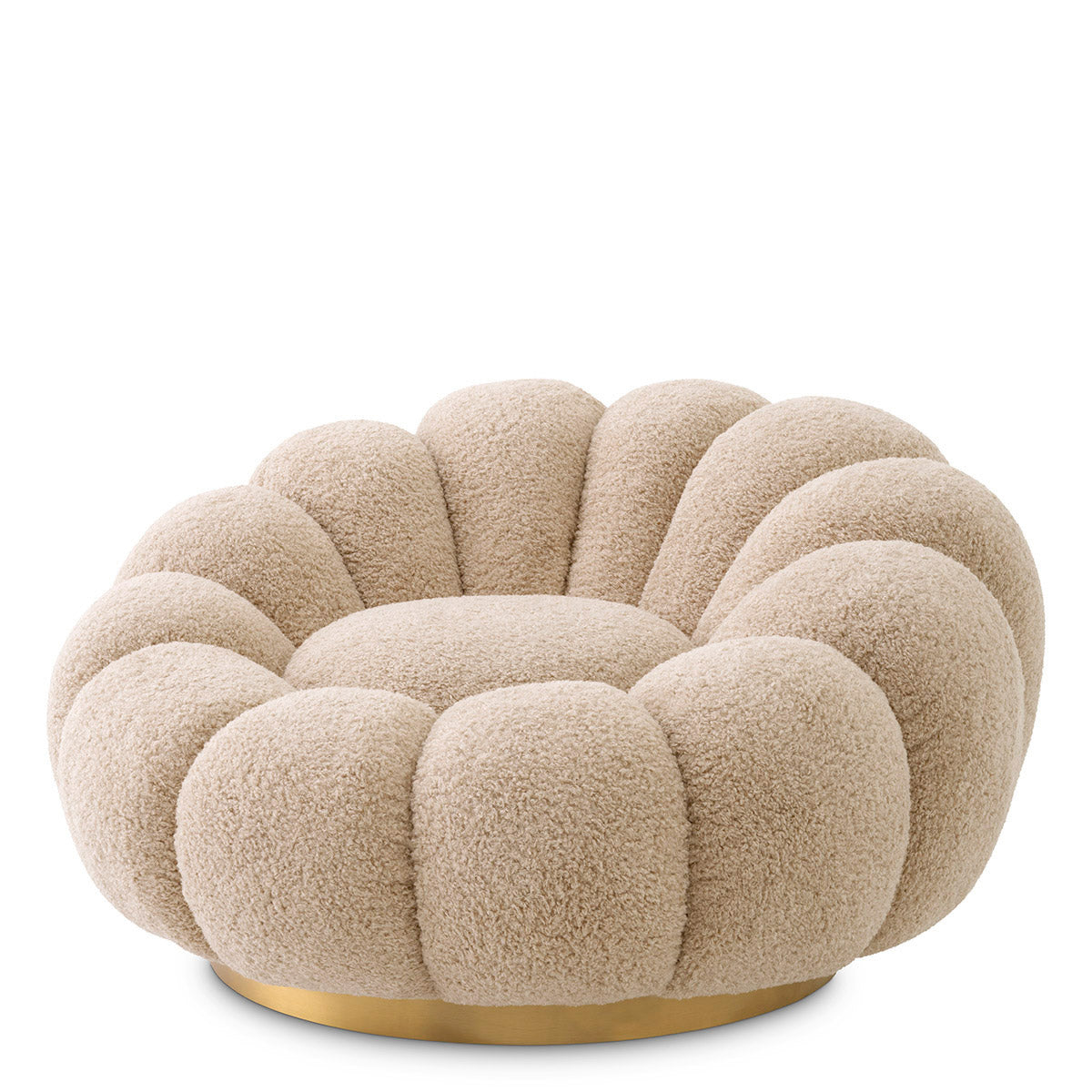Eichholtz Swivel Chair Mello With its relaxing curves and soft-touch upholstery, Swivel Chair Mello will bring opulence to your