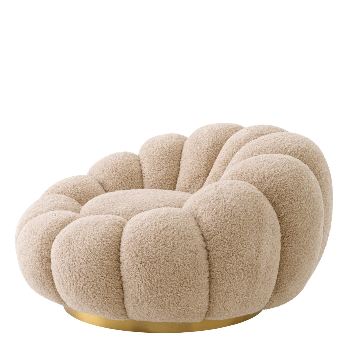 Eichholtz Swivel Chair Mello be a highly decorative addition to your lounge or bedroom. It is mounted on a