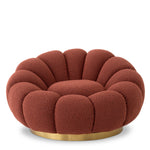 Eichholtz Swivel Chair Mello will be a highly decorative addition to your lounge or bedroom. It is mounted on