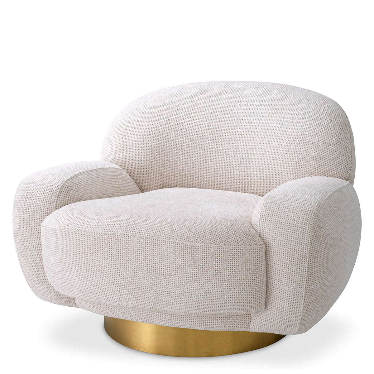 Eichholtz Swivel Chair Udine The soft organic shape and curved lines of Swivel Chair Udine add flow and movement