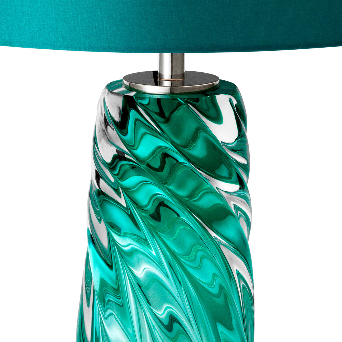Eichholtz Table Lamp Barron a lively effect. Its elegant shape and fascinating texture are amplified by a restrained turquoise