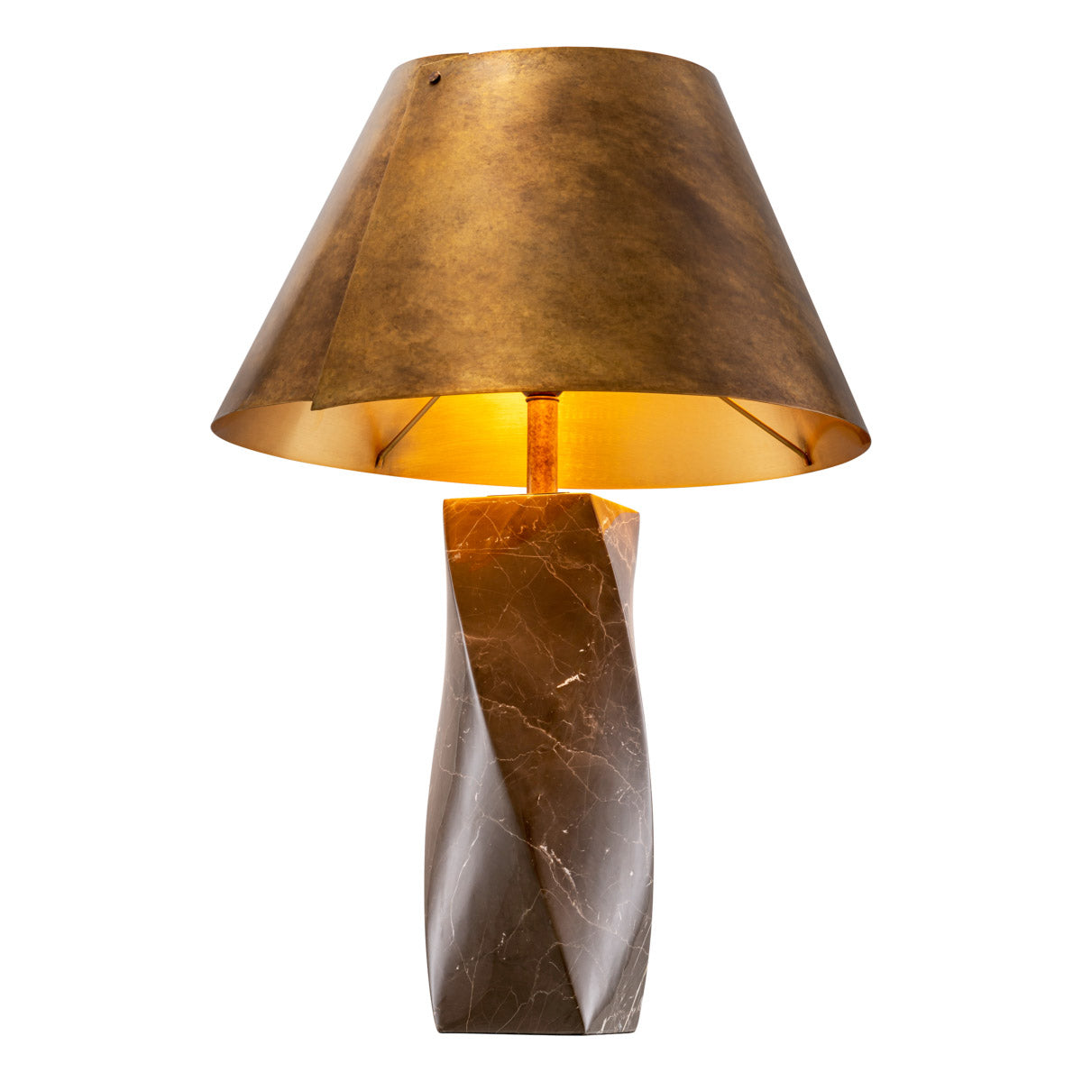 Eichholtz Table Lamp Camelia rich metal shade in vintage brass finish. This iconic Eichholtz piece elicits a sophisticated ambiance,