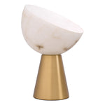 Eichholtz Table Lamp Chamonix Featuring a conical base with antique brass finish and an alabaster shade in the shape