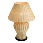 Eichholtz Table Lamp Dupoint décor. The natural rattan finish of the lamp is perfectly complemented by a matching shade,