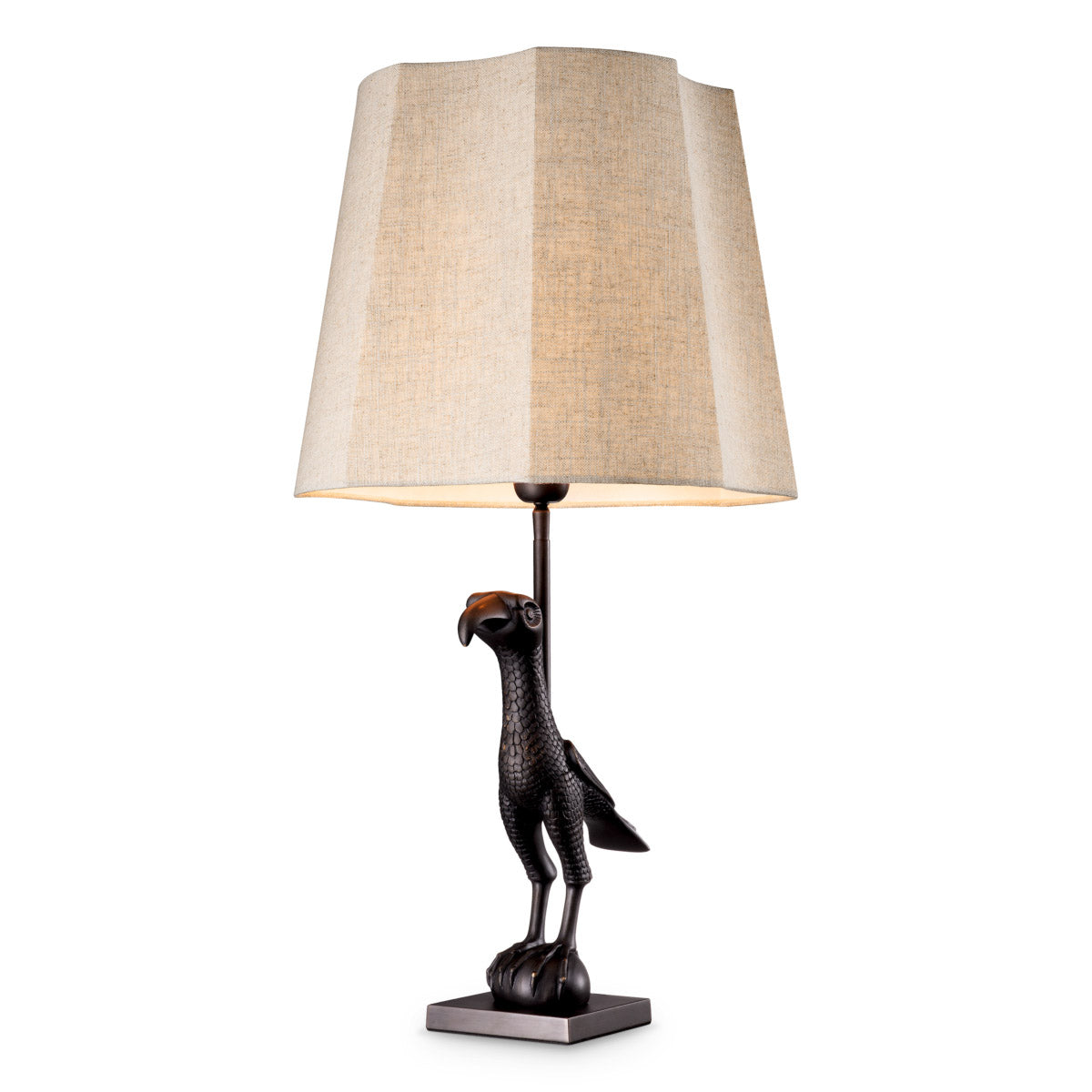 Eichholtz Table lamp Falcon The "Falcon Table Lamp" by Eichholtz pays tribute to a bronze falcon (ca. 1200-1220) forged