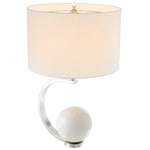 Eichholtz Table Lamp Luigi Table Lamp. This charming design features a nickel finish and showcases a honed white marble