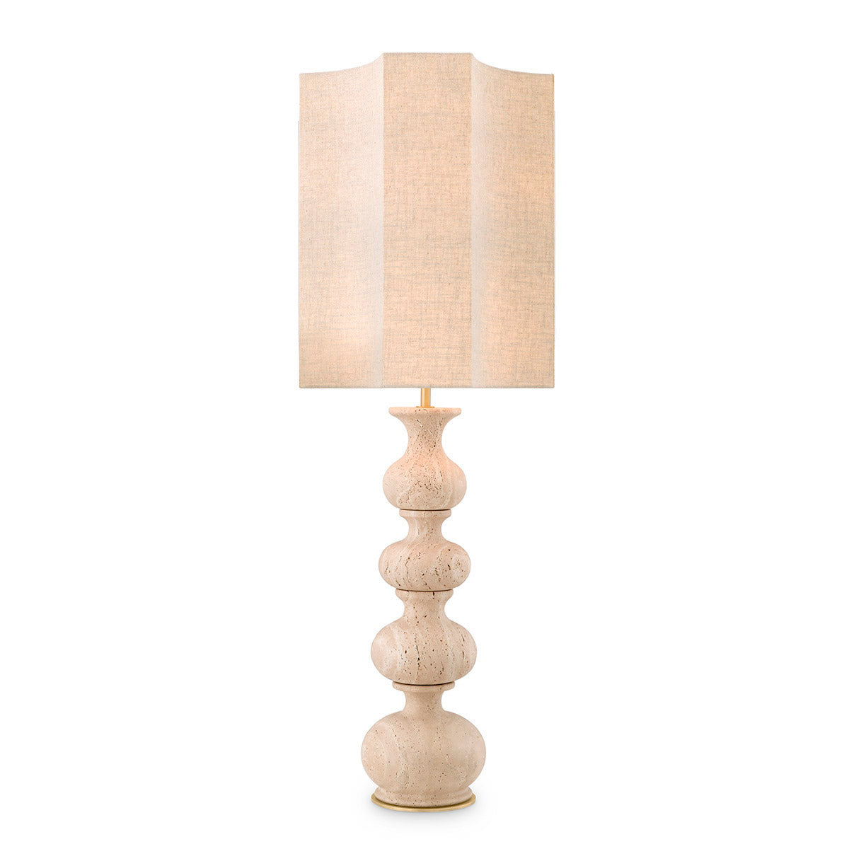 Eichholtz Table Lamp Mabel Effortlessly enhance any room with Table Lamp Mabel. It features a distinctive travertine base that