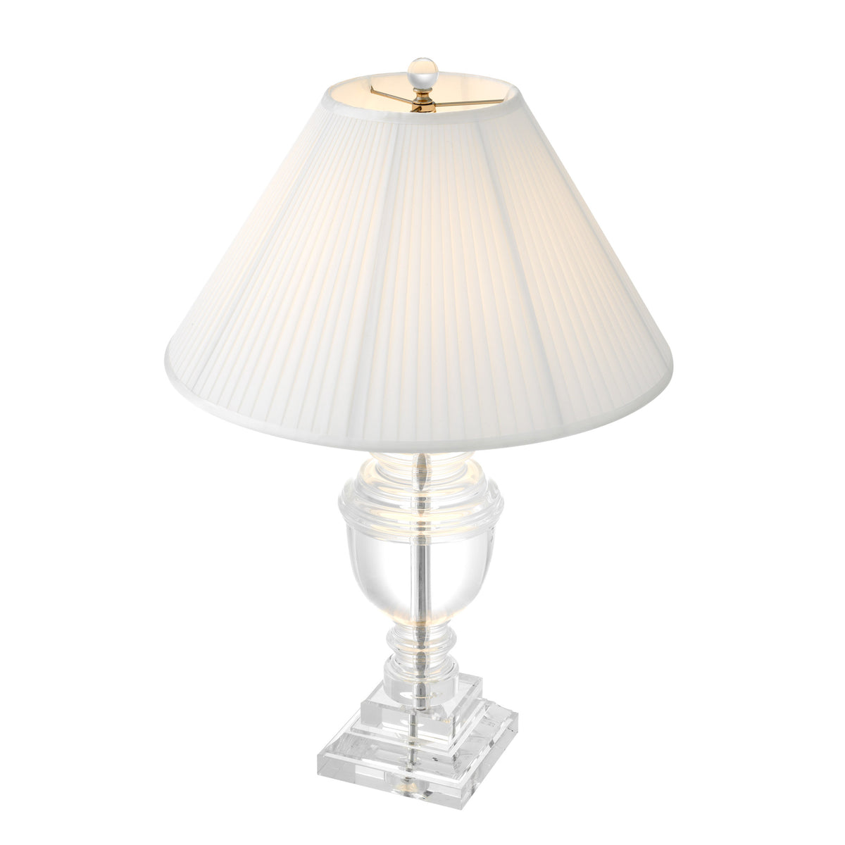 Eichholtz Table Lamp Noble classic and contemporary décors, this distinctive lamp features an ornate goblet-like base. Its crystal glass