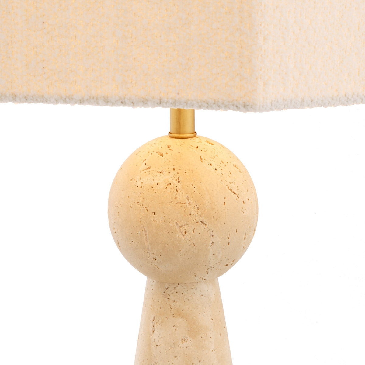 Eichholtz Table Lamp Novak texture of the travertine base. Blend classic and modern design elements with the Novak Table