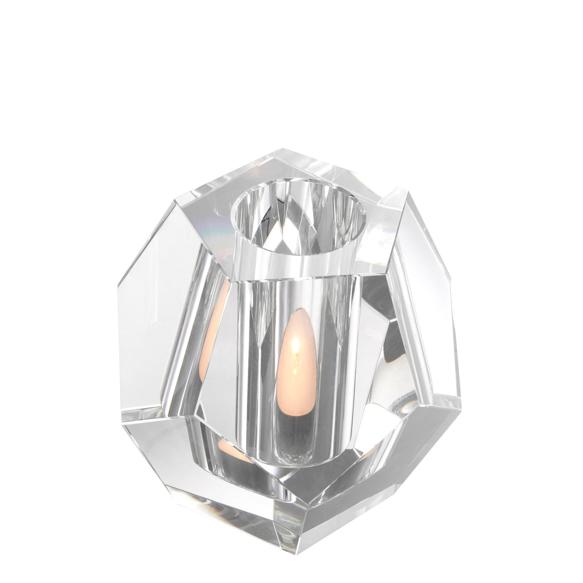 Eichholtz Tealight Holder Coquette glass is specifically designed to grace chic tabletop décors. Tealight Holder Coquette Crafted by Eic...