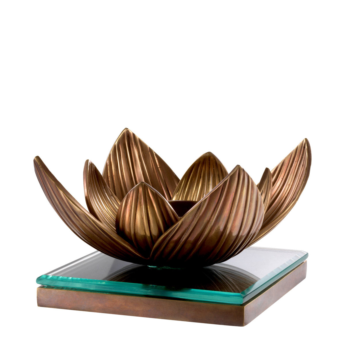 Eichholtz Tealight Holder Lotus elevated materials for a statement in any luxury interior. Dimensions W 6.5" D 6.5" H