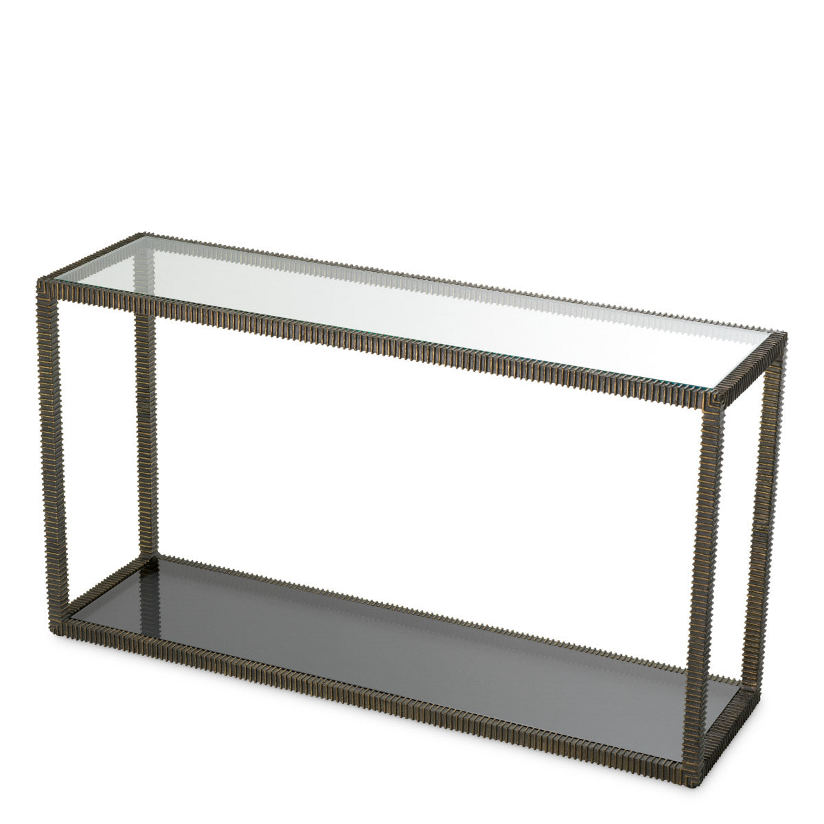 Console Table Bethesda Bronze highlight finish | clear glass | smoke glass Tables TM0356 5