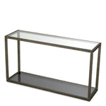 Console Table Bethesda Bronze highlight finish | clear glass | smoke glass Tables TM0356 5