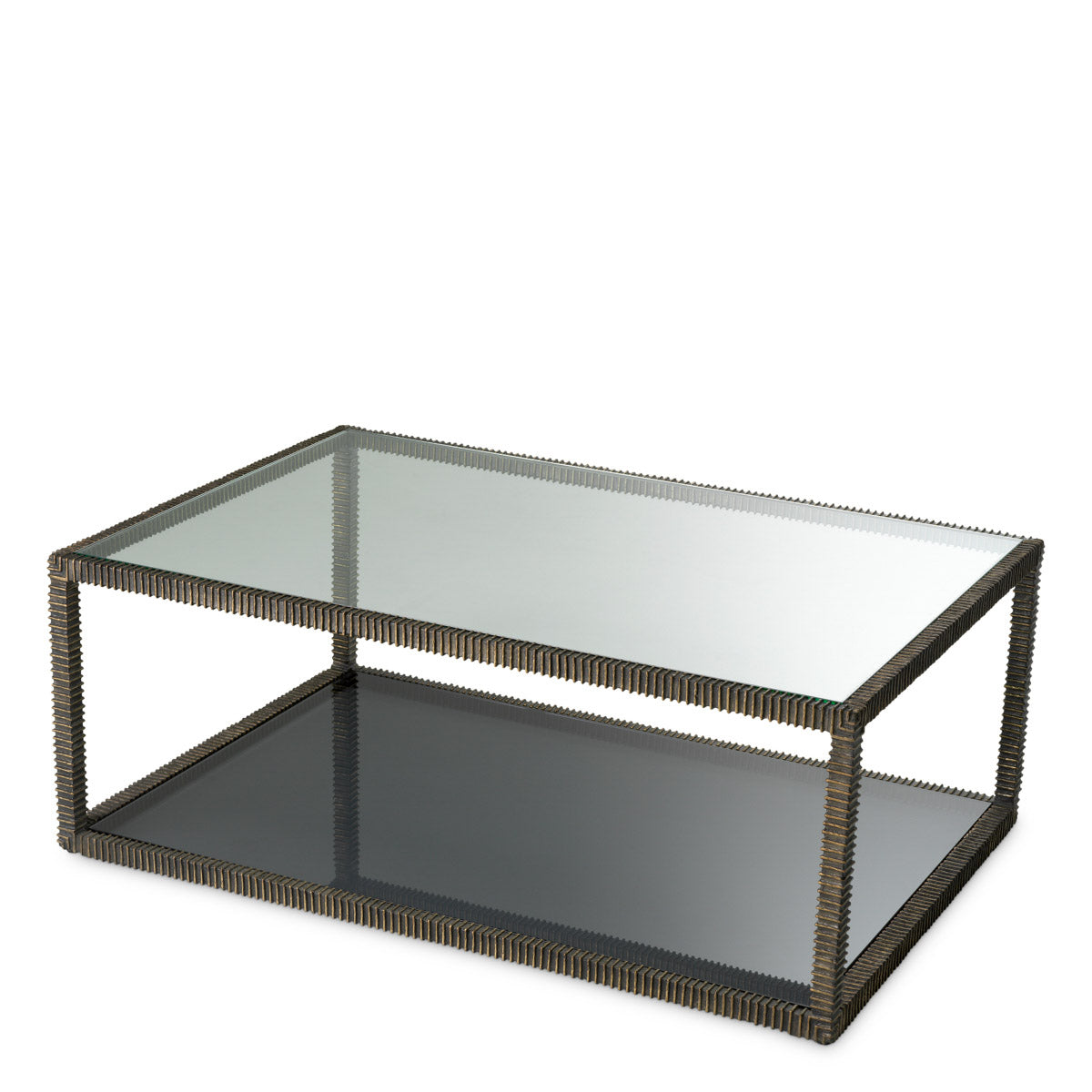 Coffee Table Bethesda Bronze highlight finish | clear glass | smoke glass Tables TM0357 5