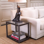 Side Table Bethesda Bronze highlight finish | clear glass | smoke glass Tables TM0358 3