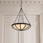 Chandelier Jenkins S Bronze finish | white glass Lighting TM0377UL 3