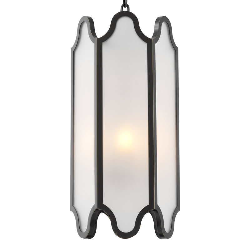 Pendant Rockefeller Bronze finish | white glass Lighting TM0379UL 2