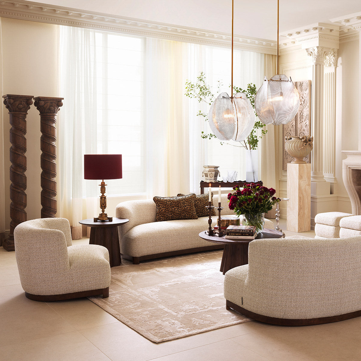 Side Table Papyrus Dark brown oak veneer Tables TM0382 3