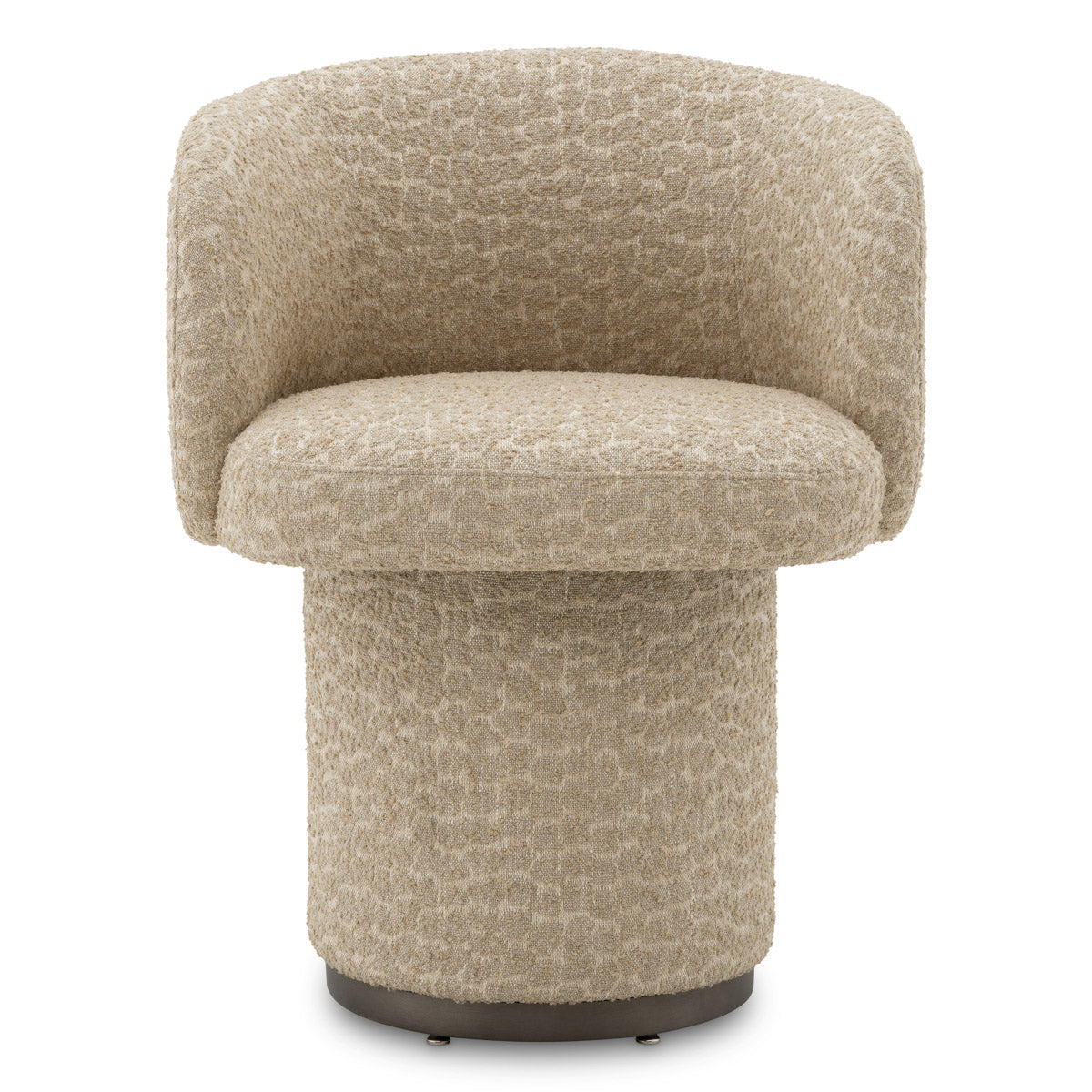 Dining Chair Marly Jacquard beige | bronze finish swivel base 73% polyester | 18% viscose | 9% linen Chairs & Sofas TMA0401 4