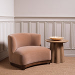 Chair Stelvio Morris merino camel | walnut finish base 100% merino wool Chairs & Sofas TMA0402 3