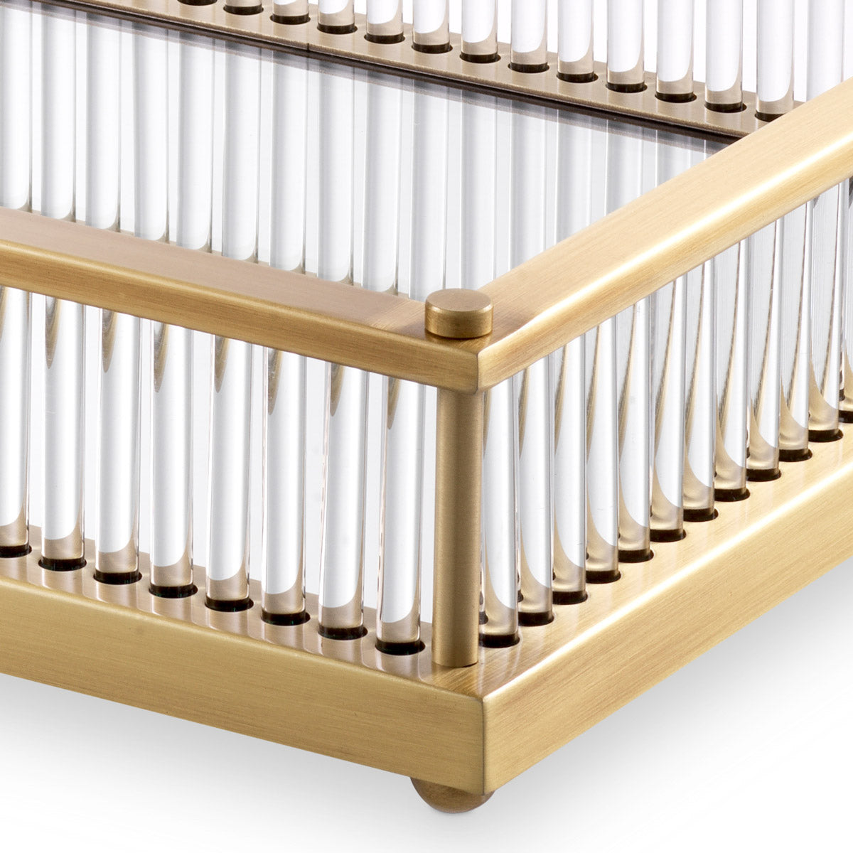 Eichholtz Tray Cora rectangular perfume bottles. Tray Cora rectangular Crafted by Eichholtz this serving accessory pairs refined design with