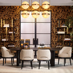 Eichholtz Tray Lenora rectangular serving accessory, with its handmade ribbed frame in vintage brass finish, is a testament