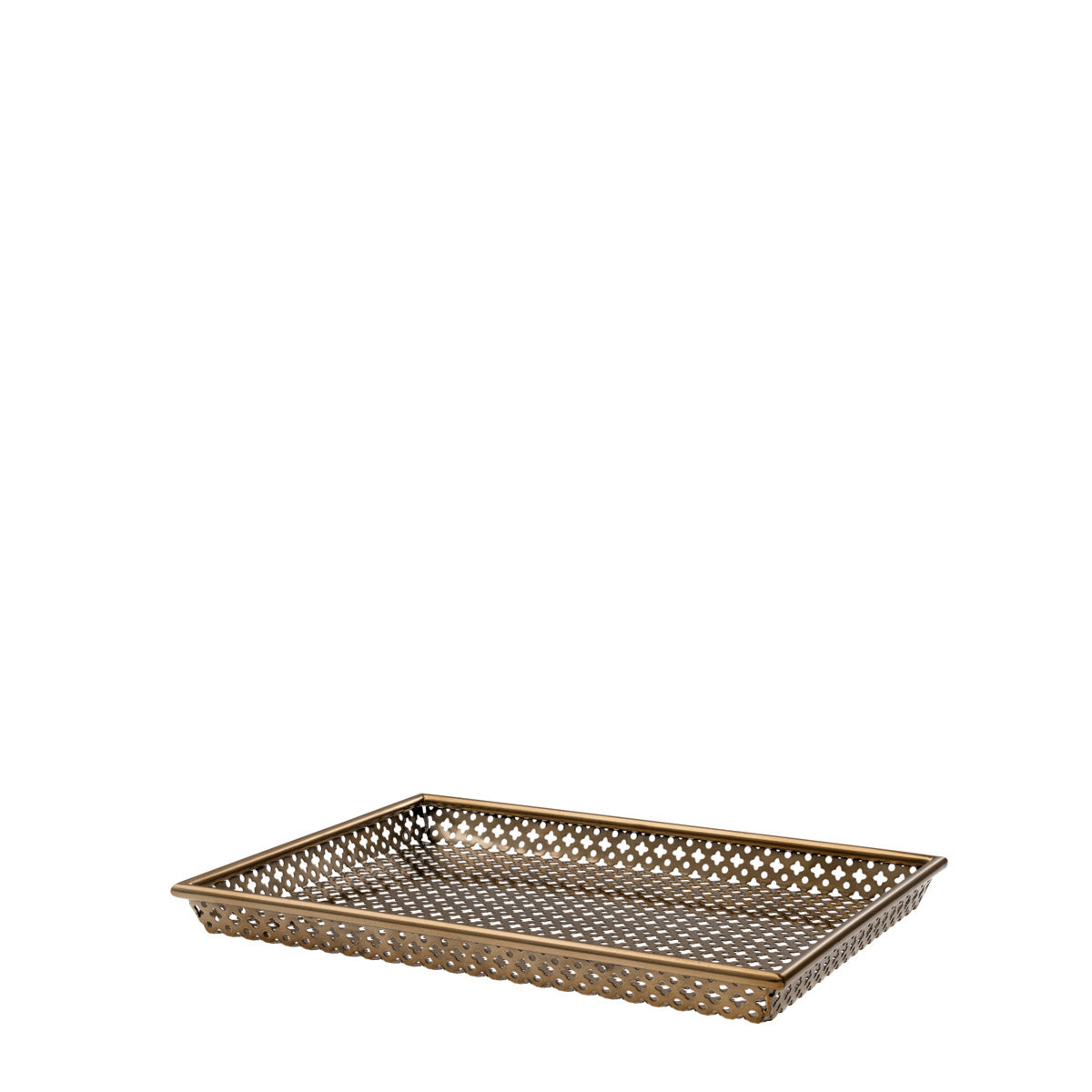 Eichholtz Tray Sirenuse rectangular S Create a captivating centre piece with the Sirenuse S Tray. With its gorgeous openwork quatrefoil