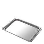 Eichholtz Tray Tamar L collection. This nickel finish serving tray exudes elegance and charm, showcasing intricate artisan craftsmanship...