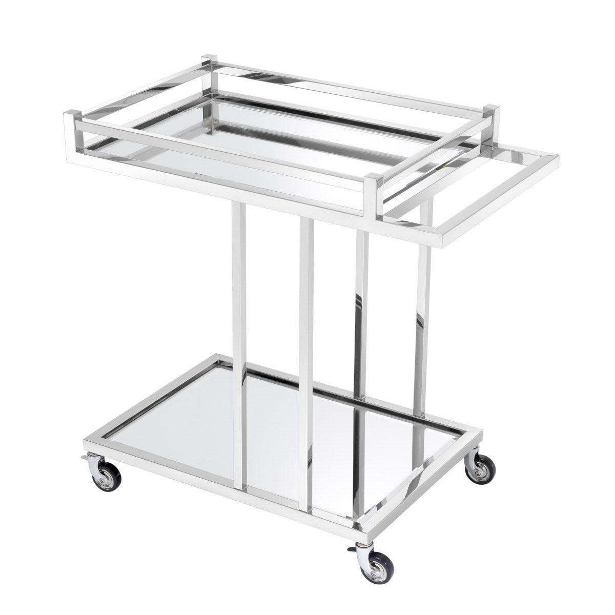 Eichholtz Trolley Beverly Hills wheels and sleek handle. Trolley Beverly Hills Crafted by Eichholtz this trolley pairs refined design