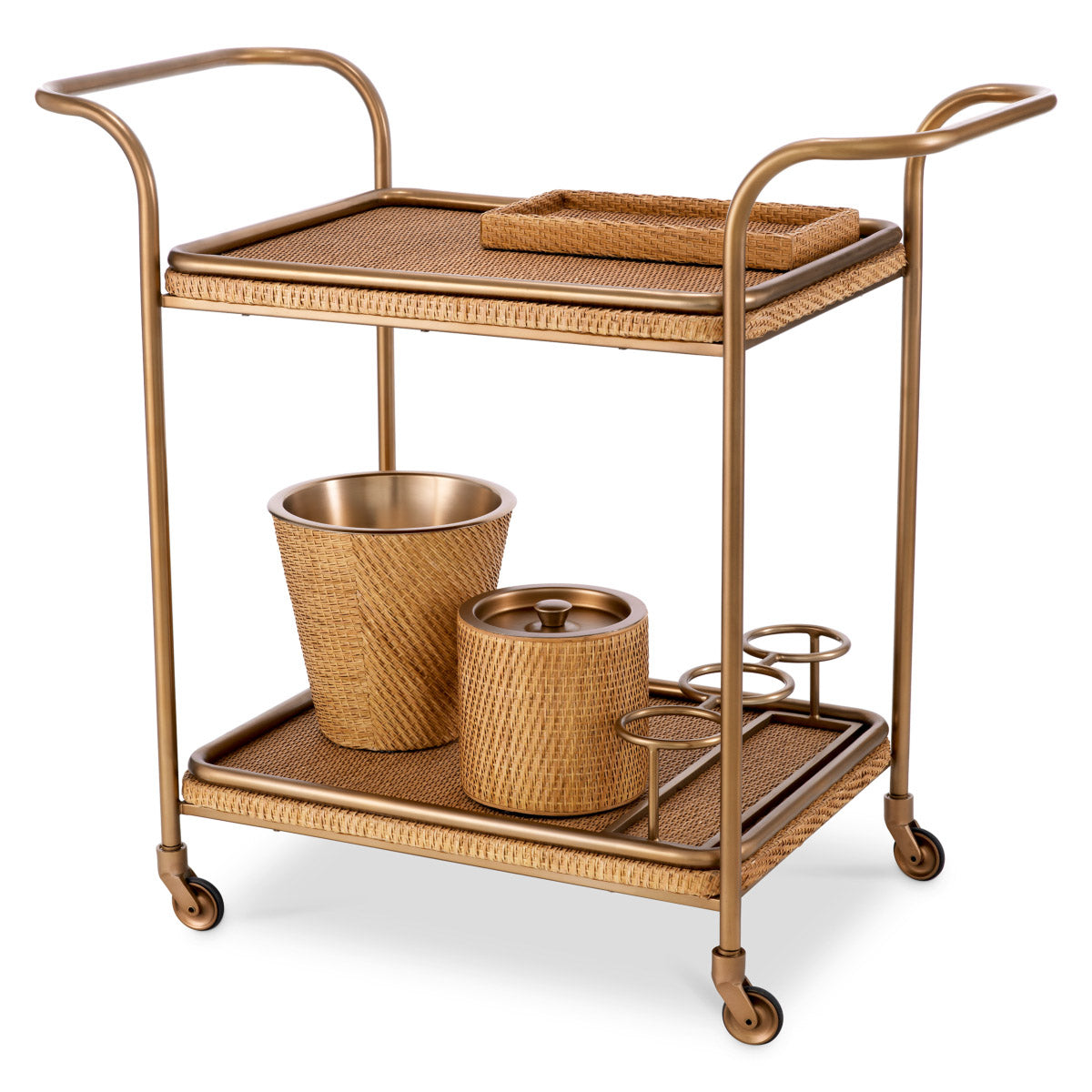 Eichholtz Trolley Pescara Infuse elegance into hospitality with Eichholtz's Pescara Trolley, complete with vintage brass accents and natural