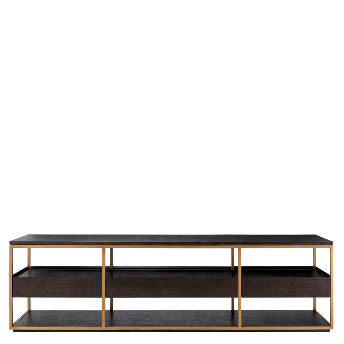 Eichholtz TV Cabinet Parker L perfect fit for contemporary aesthetics. As functional as it is fashionable, this 3-drawer cabinet sets