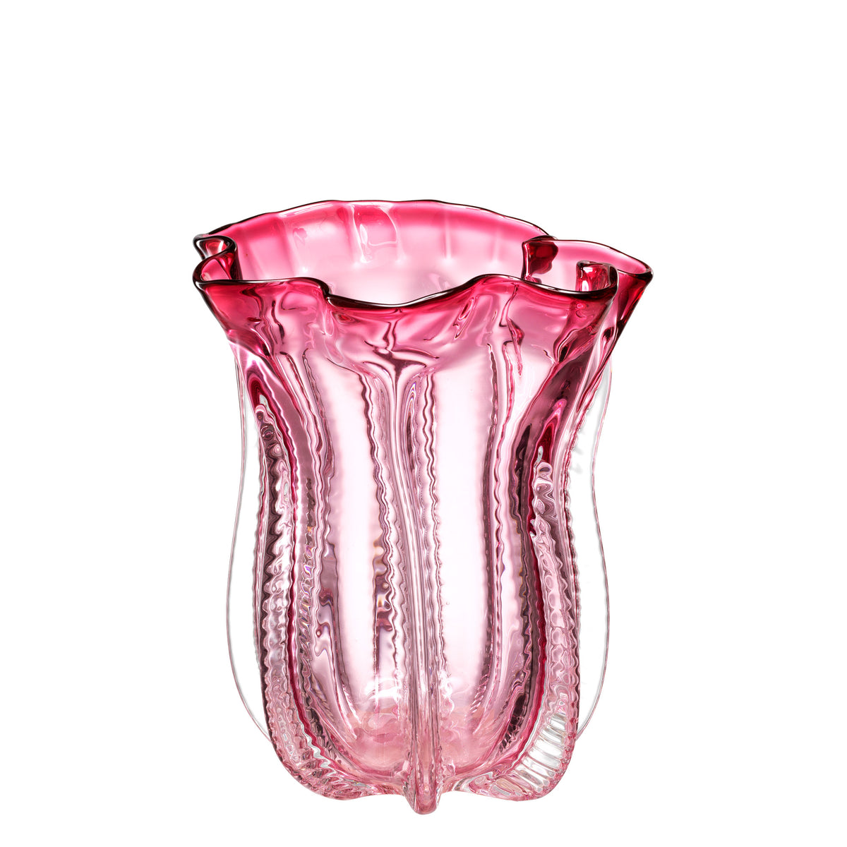 Eichholtz Vase Caliente S exclusive hand blown pink Caliente S Vase will provide a sublime finish to the space.