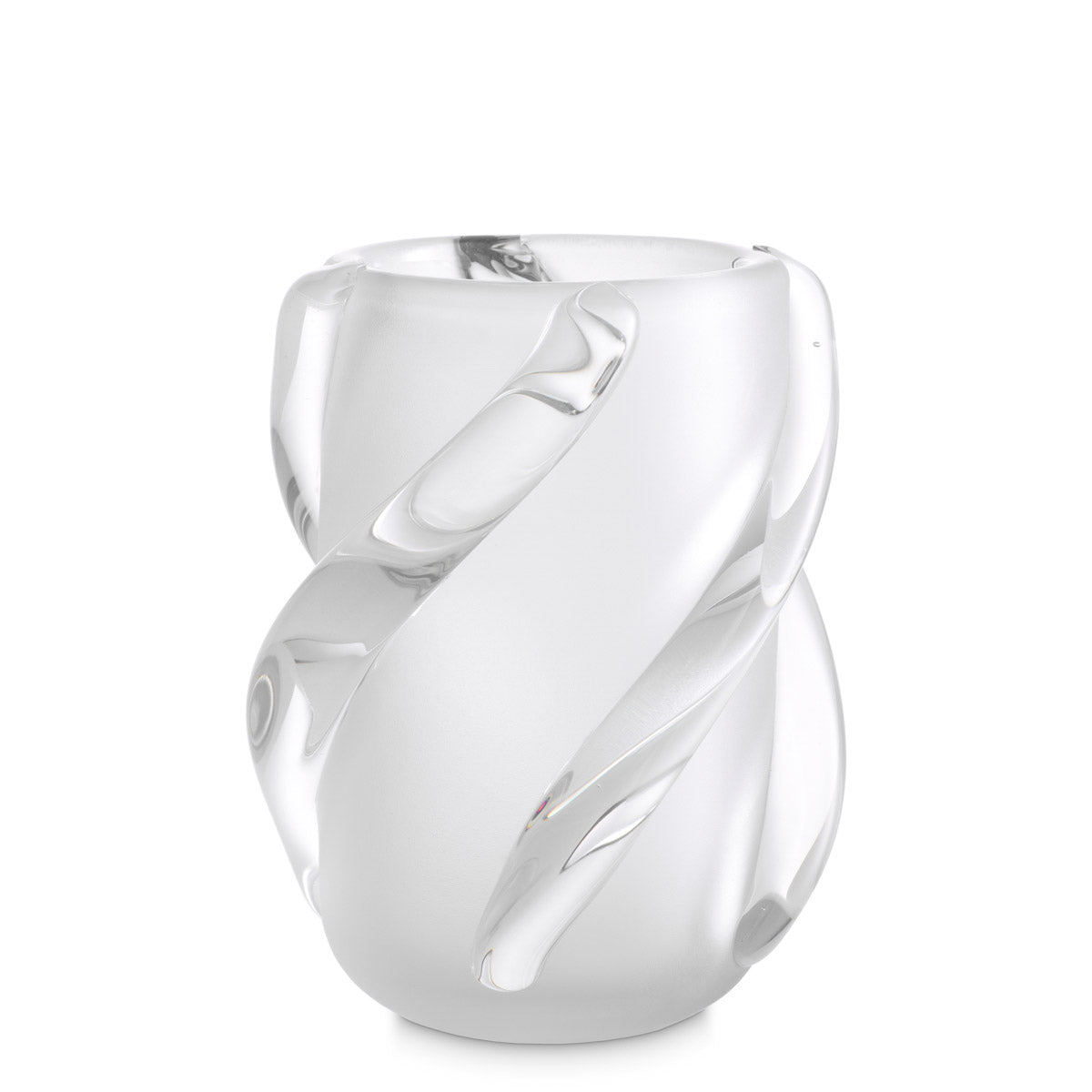 Eichholtz Vase Celestino S Immerse in modern elegance with the Vase Celestino S in frosted white. This exquisite glass