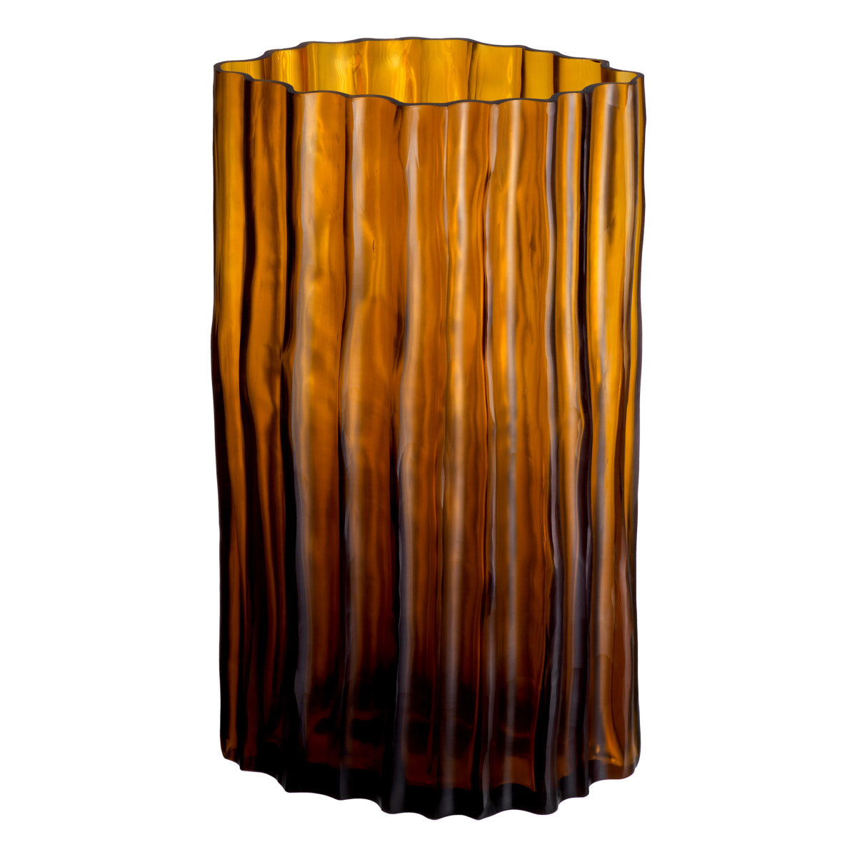 Eichholtz Vase Vivente S natural amber colour of the glass adds warmth and richness to any lifestyle. Embrace the