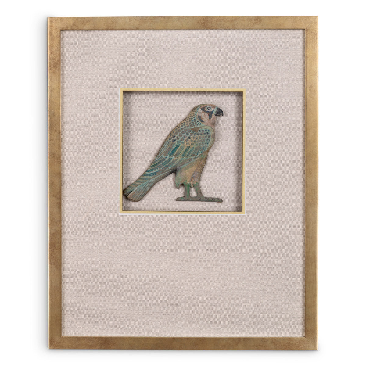 Eichholtz Wall Art Inlay Hermopolis set of 4 homage to the rich heritage of the Horus falcon. HISTORIC PROVENANCEThe Wall Art Inlay Hermo...