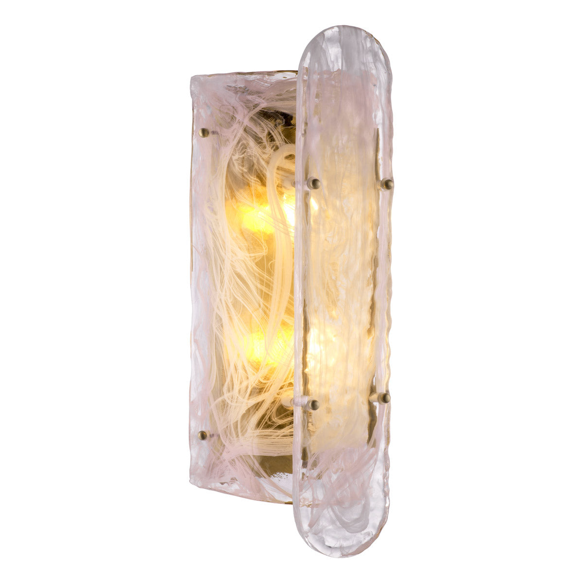 Eichholtz Wall Lamp Ginnis an iconic presence in any room. Discover the luxurious allure of hand-made glass, captivated within