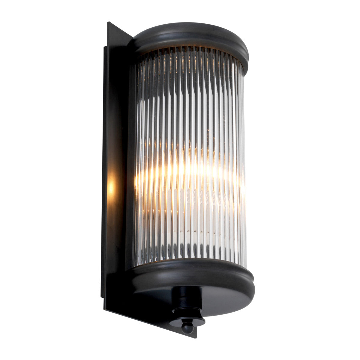 Eichholtz Wall Lamp Glorious S Lamp. This alluring Art Deco inspired luminaire features a bronze finish and clear glass rods