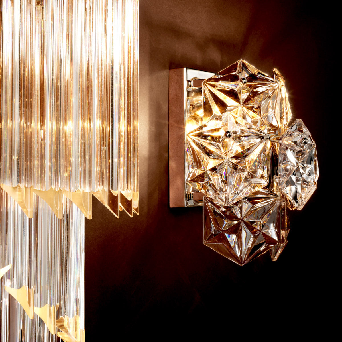 Eichholtz Wall Lamp Hermitage ice crystals. Thus it creates a stunning glow in any interior it adorns. Wall Lamp