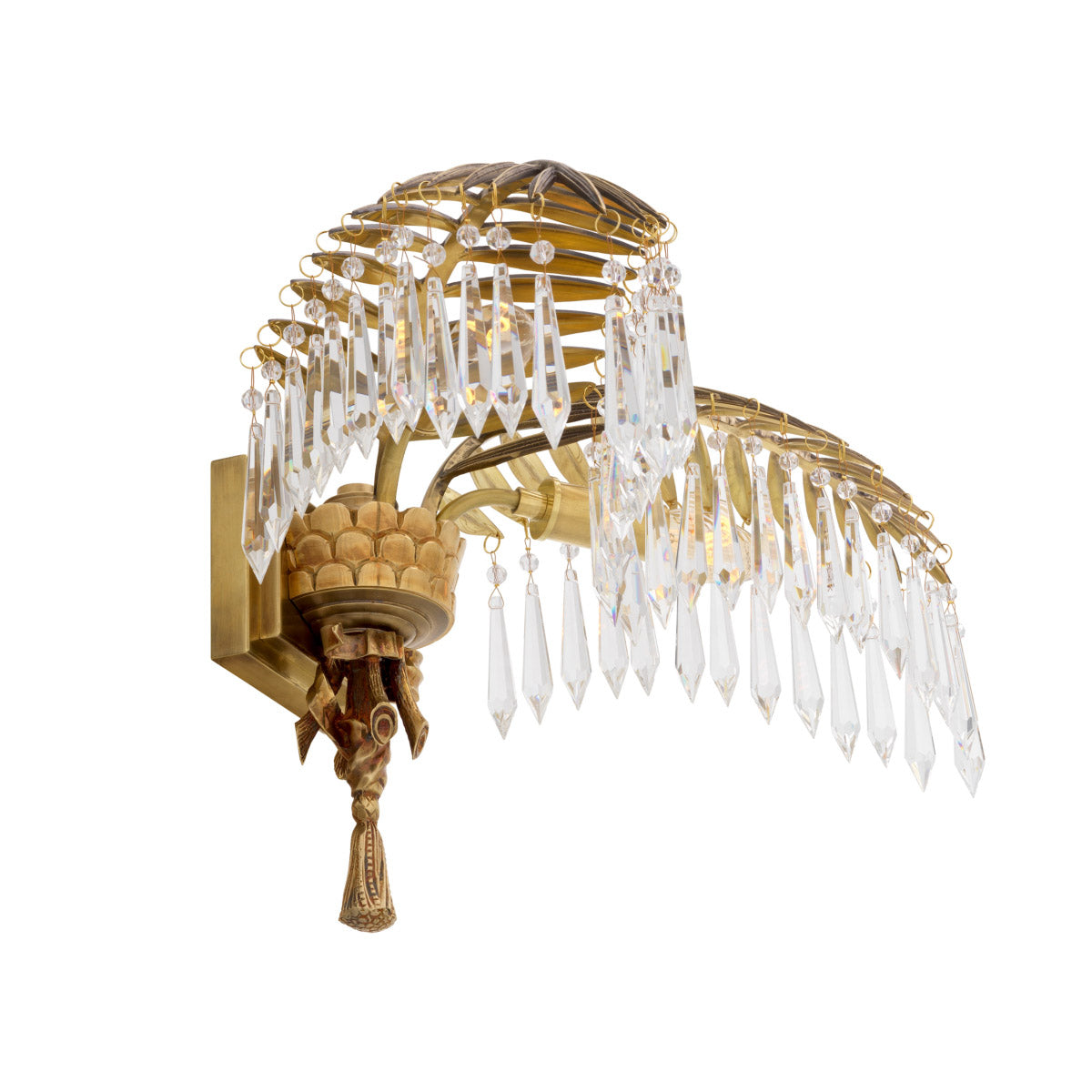 Eichholtz Wall Lamp Hildebrandt conversation piece to your home décor. Sure to catch everyone's eye, this spectacular palm leaf