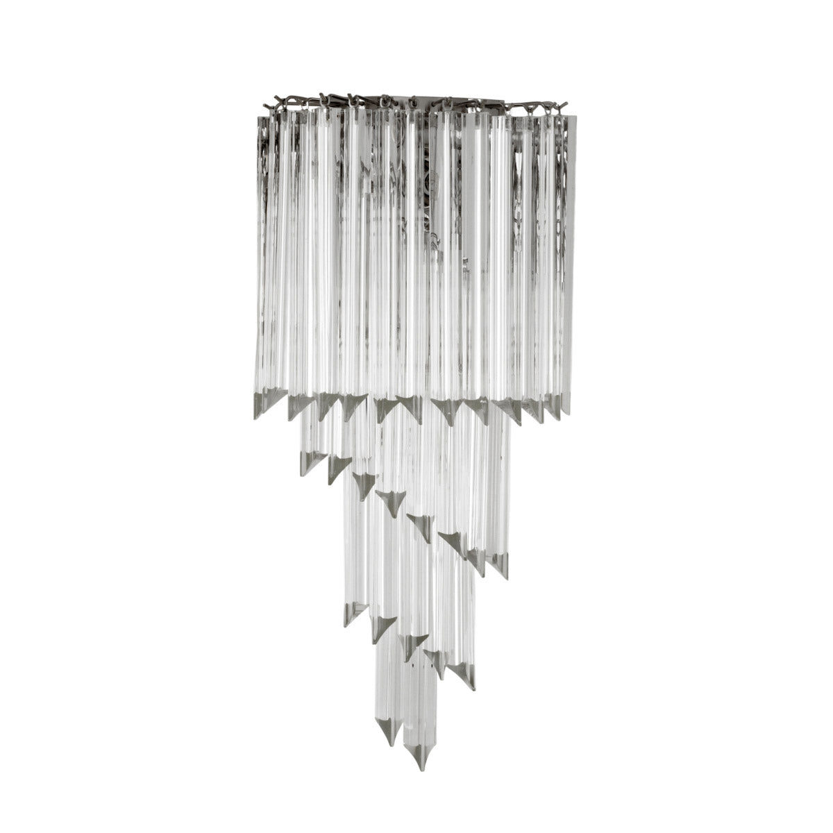 Eichholtz Wall Lamp Marino tapered array of clear glass rods with a sublime fringe-like effect. Wall Lamp Marino Crafted