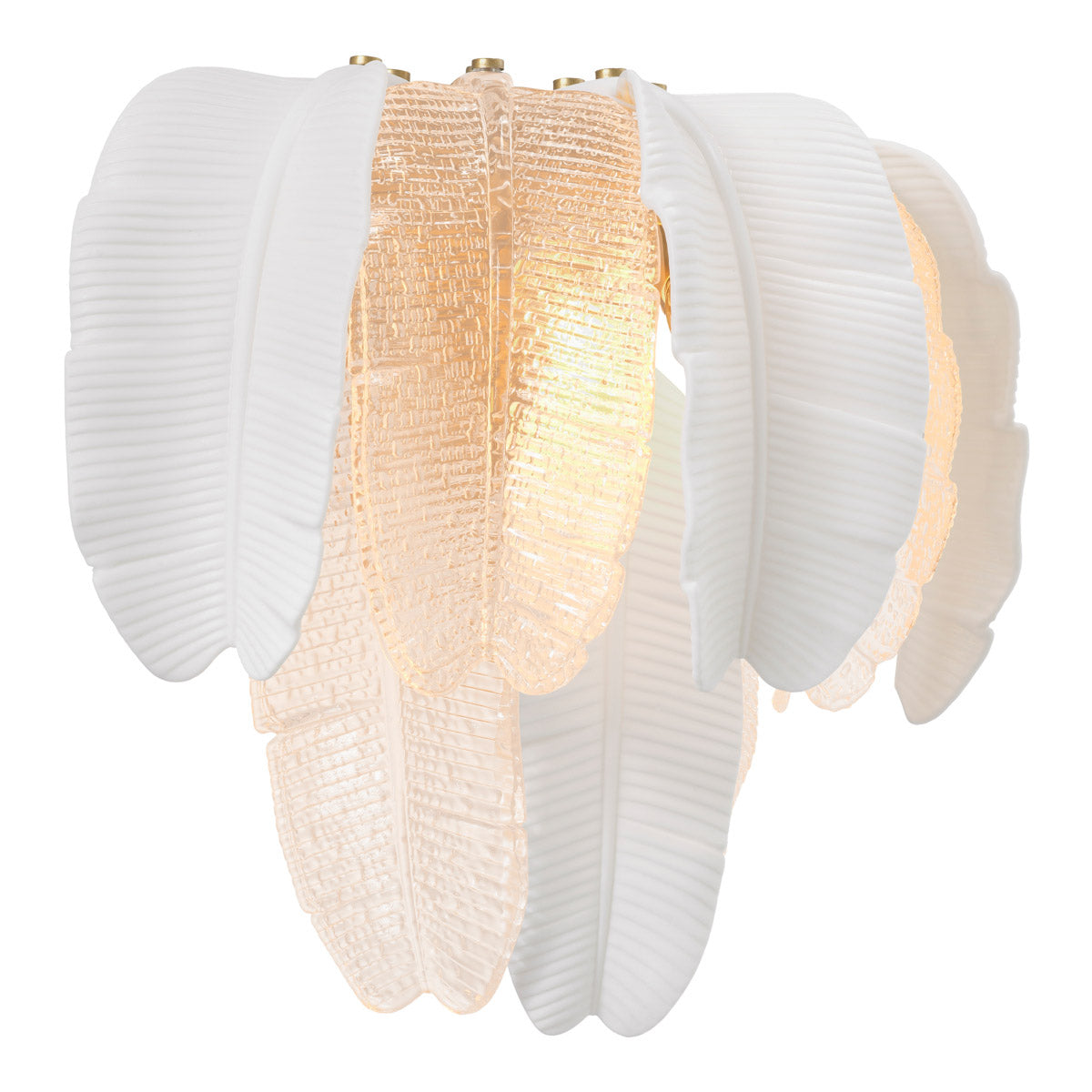 Eichholtz Wall Lamp Saint Lucia tree. Crafted with a blend of ceramic and textured glass, this wall lamp exudes natural