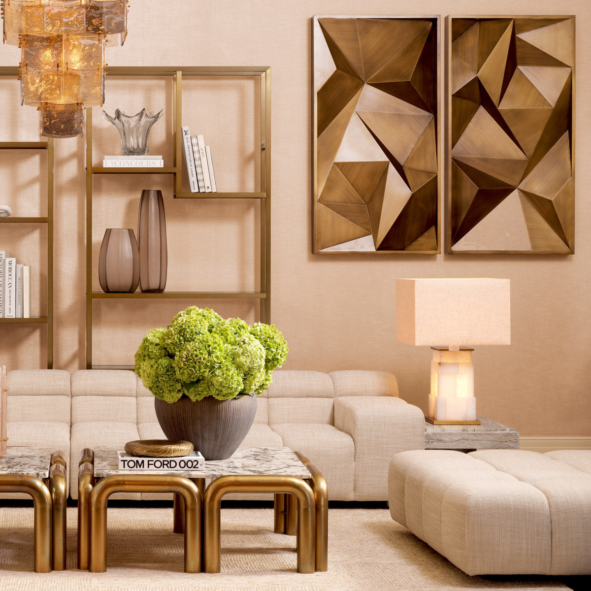 Eichholtz Wall Object Bravura This versatile piece creates a stunning focal point, adaptable in both horizontal and vertical orientations.