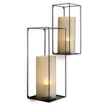 Eichholtz Wall Rack Deco rectangular set of 2 age, these iron racks with bronze finish lend a progressive flair to your living space.