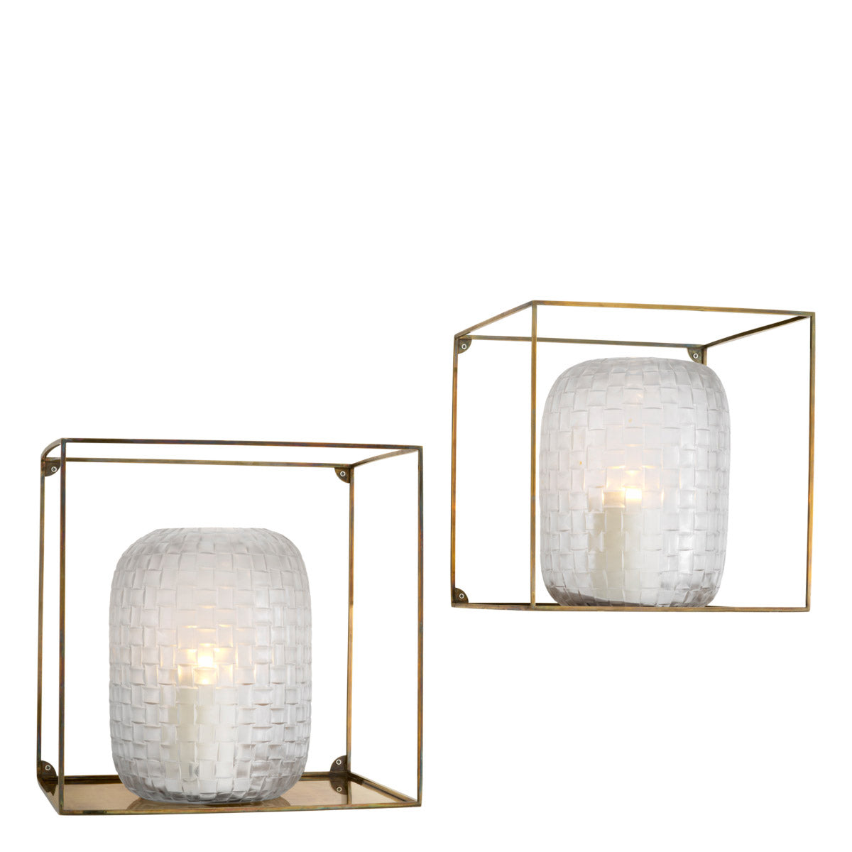 Eichholtz Wall Rack Deco square set of 2 Perfect for sophisticated storage, their understated elegance transforms essentials into artful...