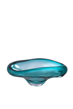 Turquoise Handblown Glass Bowl Darius