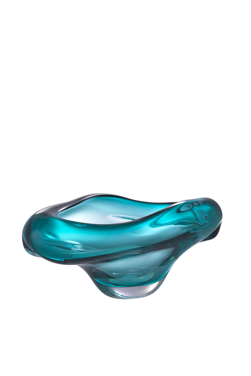 Turquoise Handblown Glass Bowl Darius
